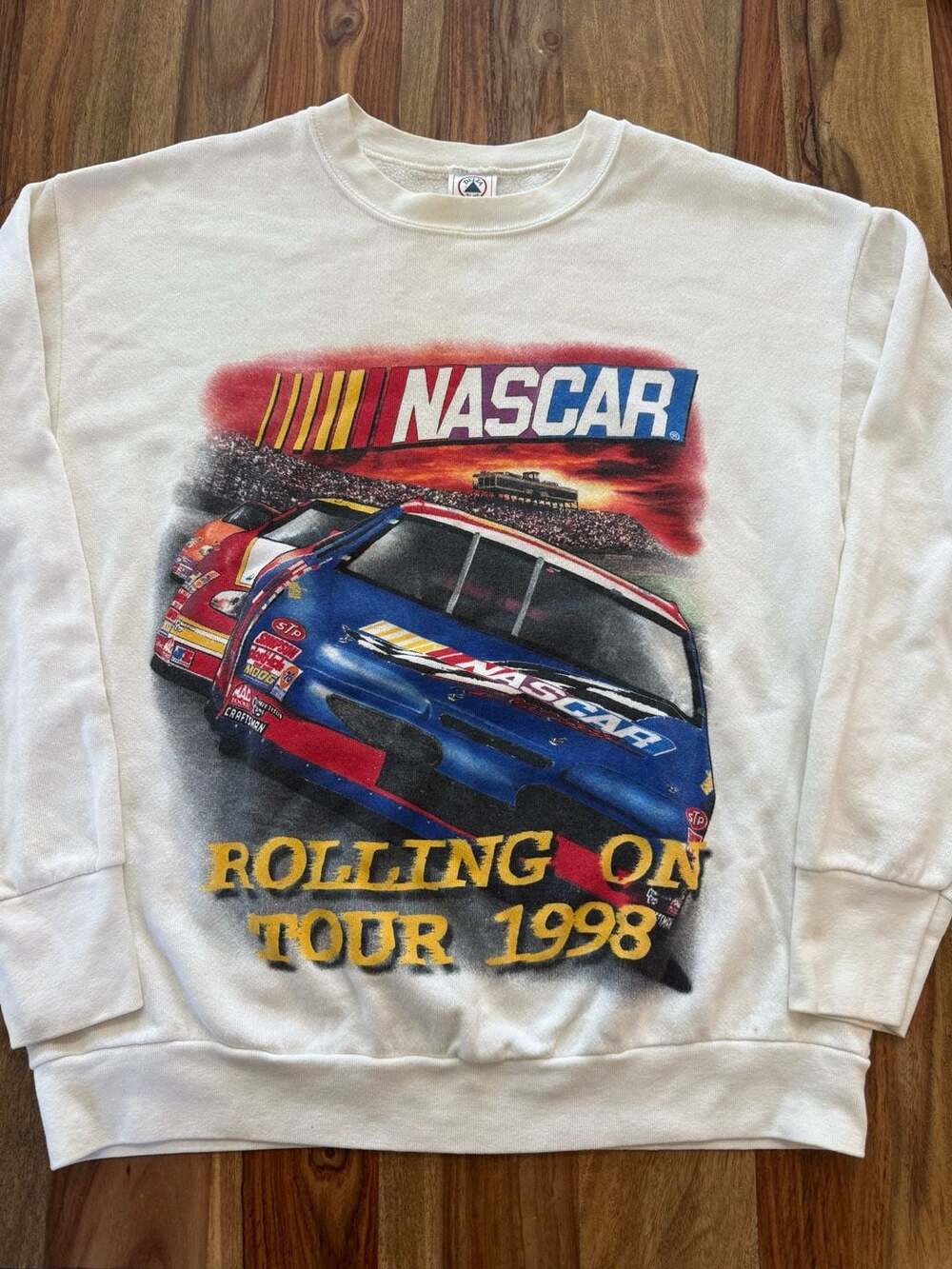 Vintage 1998 Nascar Rolling On Tour Winston Cup Sweatshirt Large